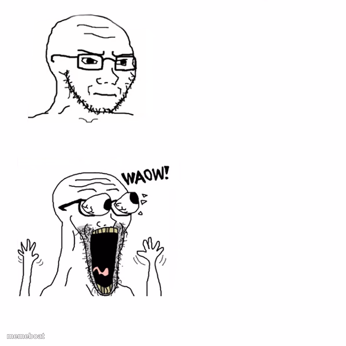 Waow Wojak - meme generator image preview