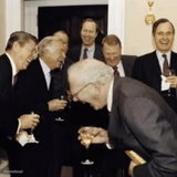 Warren Buffett laughing