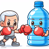 Water Bottle boxing with Joe Biden