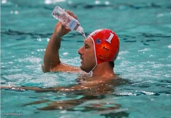 Waterbottle Swimmer - meme generator image preview