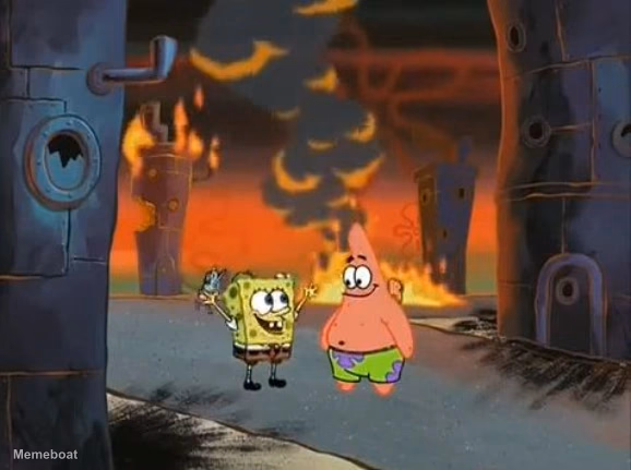 We Saved The City Spongebob Patrick - meme generator image preview