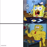 Weak Spongebob vs. Strong Spongebob