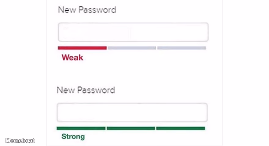 Weak strong password - meme generator image preview