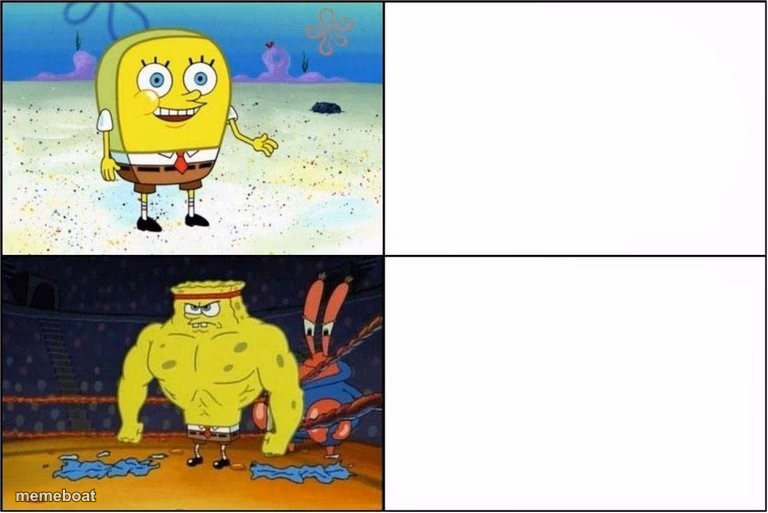 Weak vs Strong Spongebob - meme generator image preview