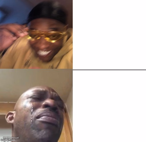 wearing sunglasses crying - meme generator image preview