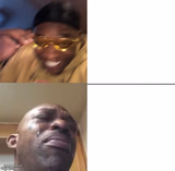 wearing sunglasses crying