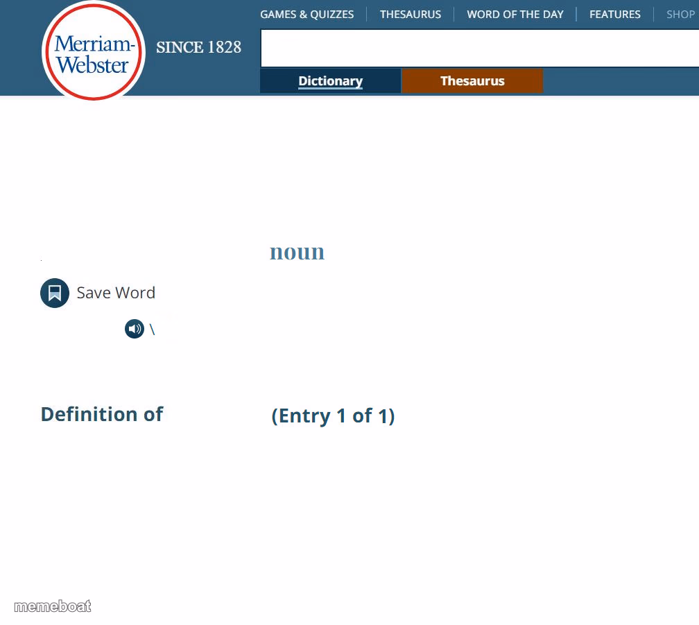 Webster's Dictionary - meme generator image preview