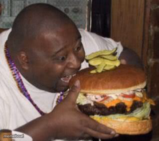 weird-fat-man-eating-burger - meme generator image preview