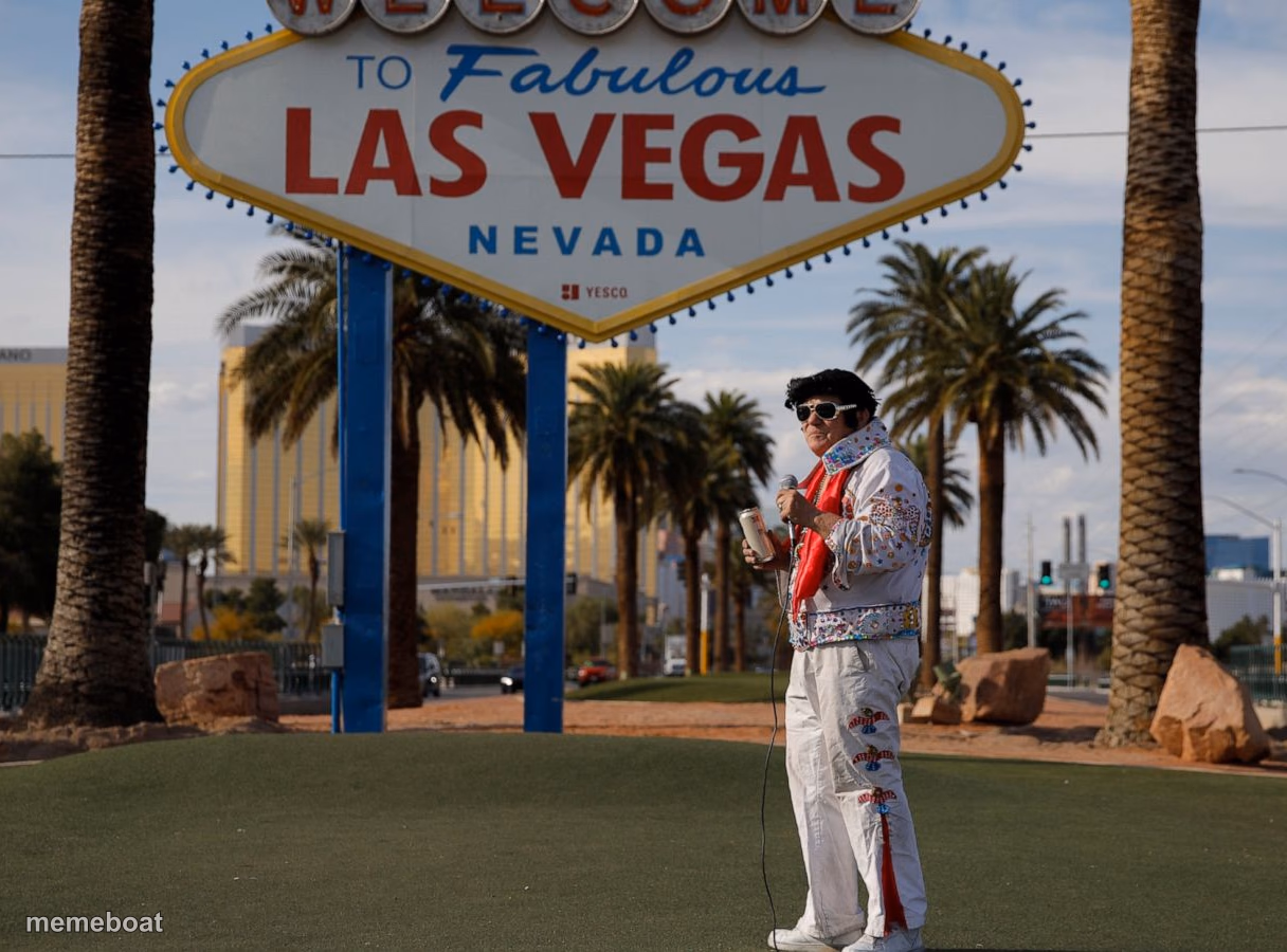 Welcome to Las Vegas Elvis Presley - meme generator image preview