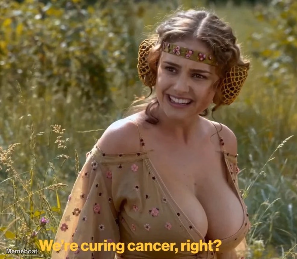 We're Curing Cancer, Right? - meme generator image preview