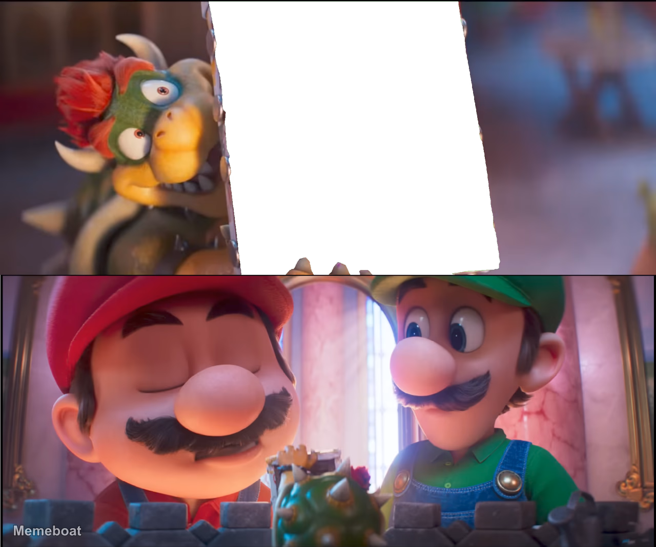 Bowser Shows Mario Phone - meme generator image preview