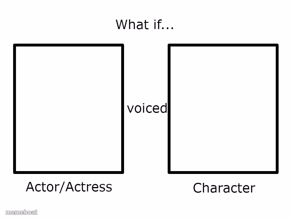 What if Actor Voiced character - meme generator image preview