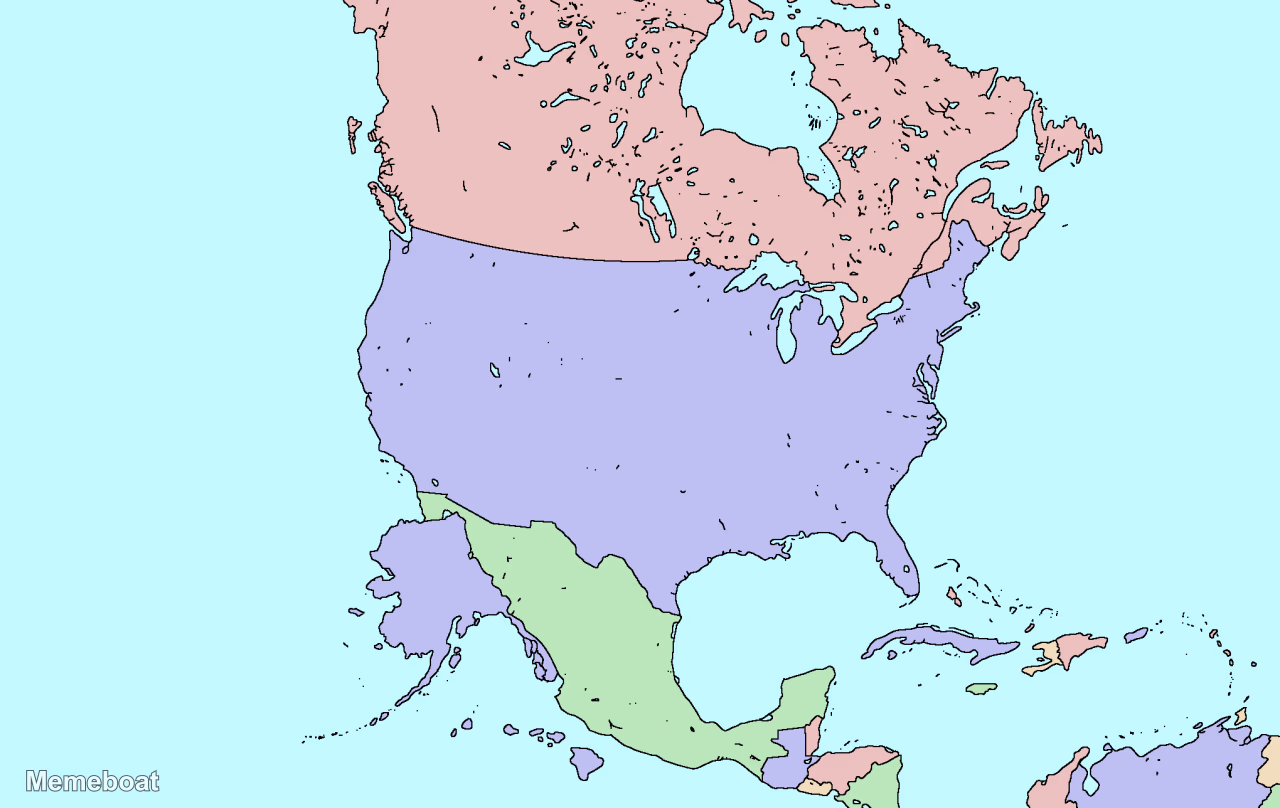 North America Flipped Map - meme generator image preview