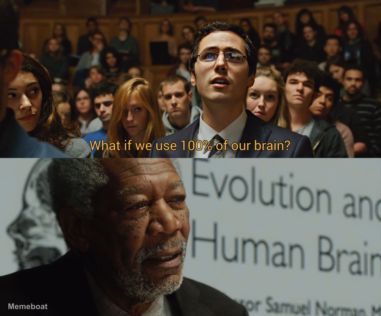 What If We Use 100 of Our Brain? - meme generator image preview