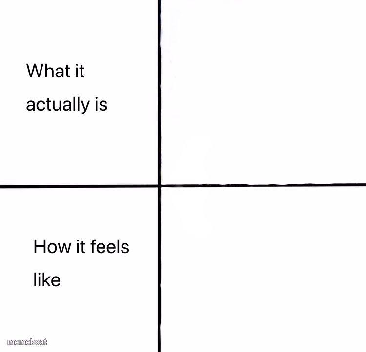 What it actually is..how it feels like - meme generator image preview