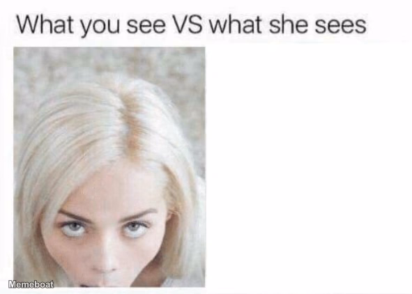 What You See VS What She Sees - meme generator image preview