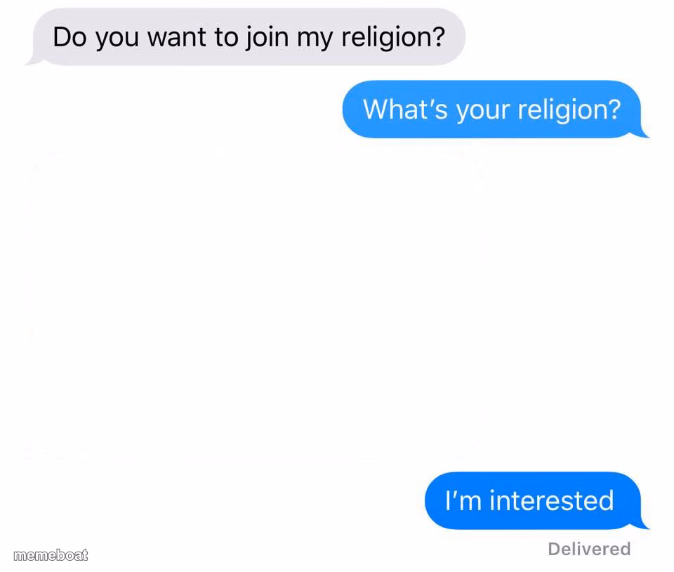 whats your religion - meme generator image preview
