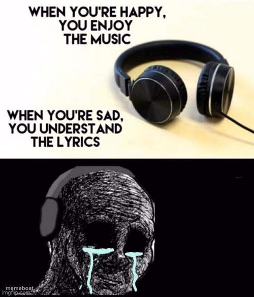 When your sad you understand the lyrics - meme generator image preview