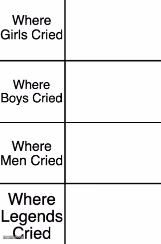 Where Girls, Boys, Men and Legends Cried - meme generator image preview