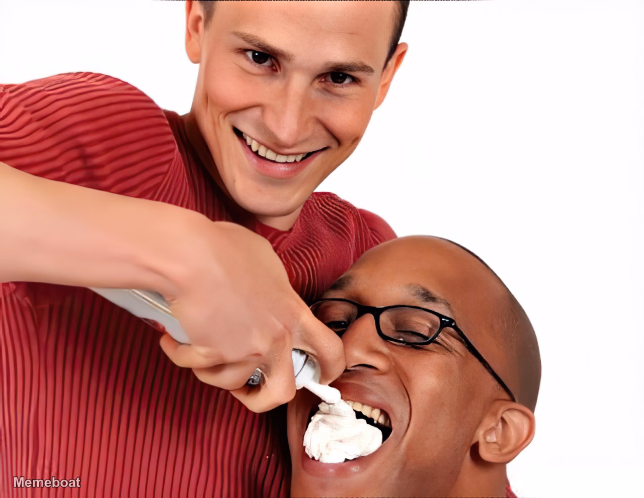 Whipped Cream Mouth Prank - meme generator image preview