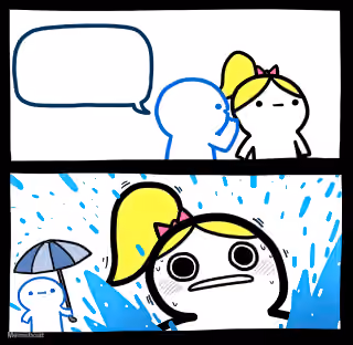 Whispering Girl in Rain