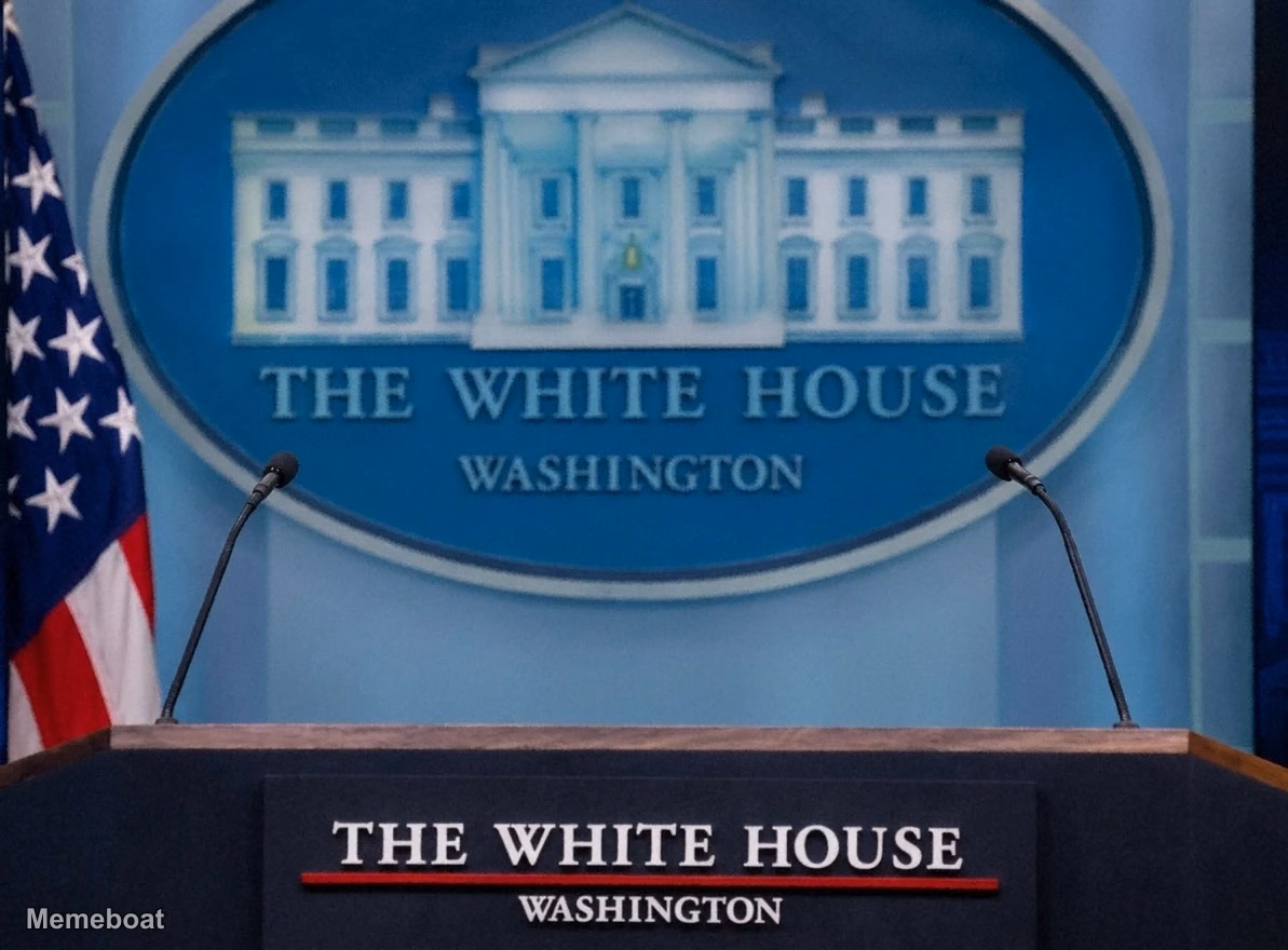 White House Press Briefing Room empty - meme generator image preview