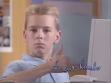 white kid computer thumbs up