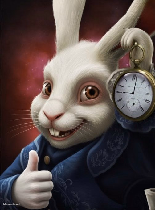 White Rabbit Thumbs Up - meme generator image preview