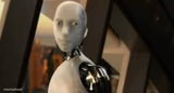 White robot says no