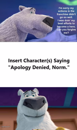 Who denies Norm’s apology