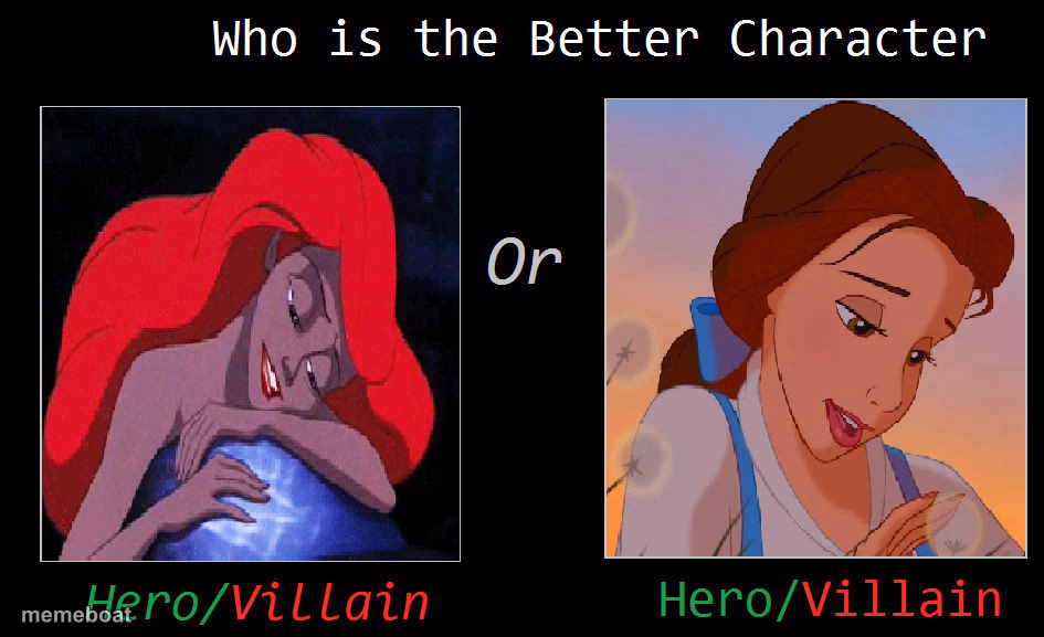 who is the better character ? - meme generator image preview