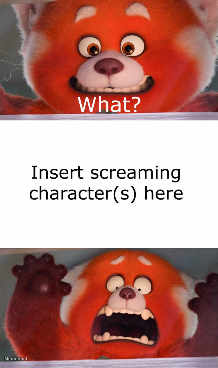 Screaming Red Panda - meme generator image preview