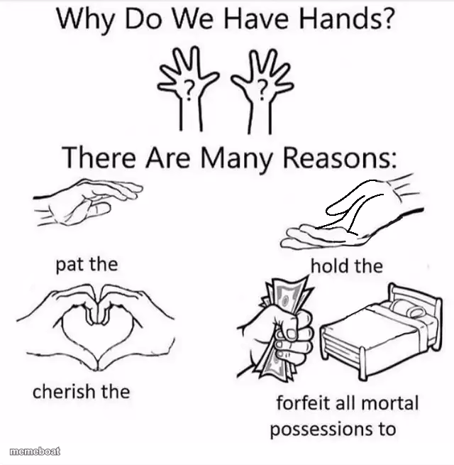 Why do we have hands? (all blank) - meme generator image preview