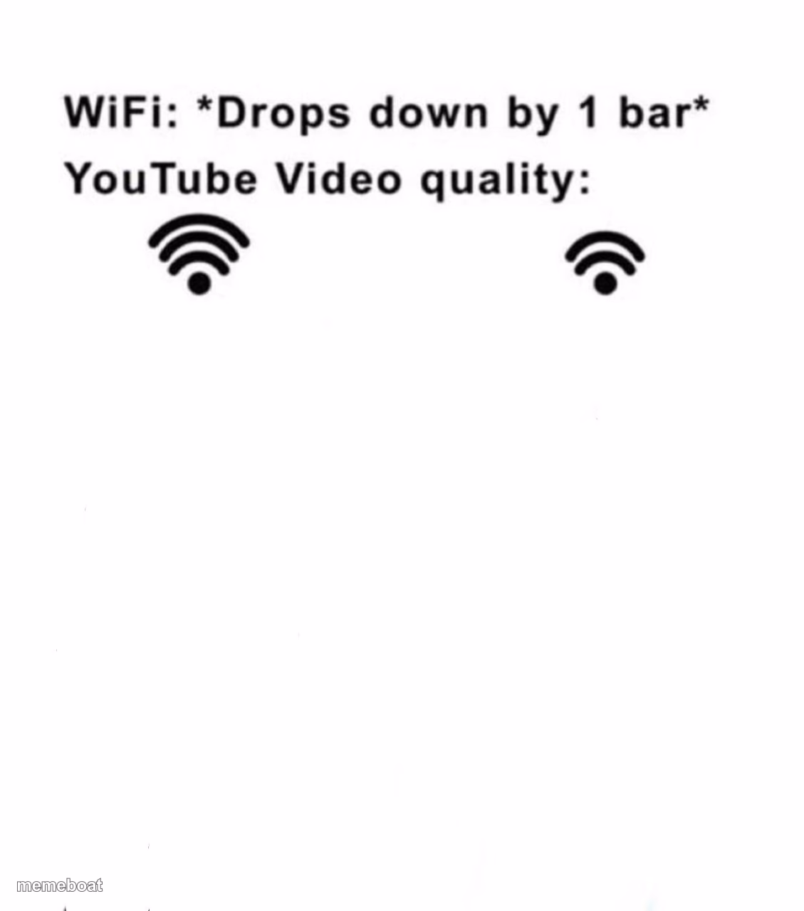 Wifi drops by 1 bar - meme generator image preview