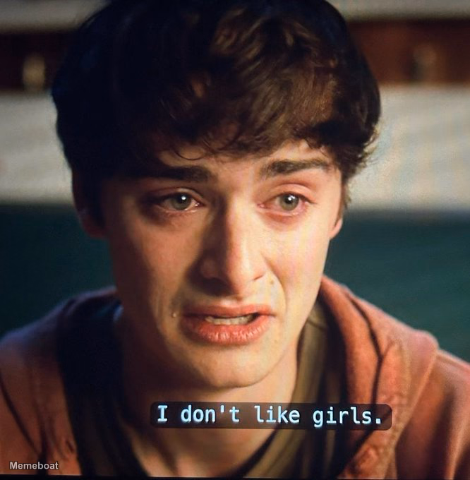 Will Byers "I Don't Like Girls" - meme generator image preview