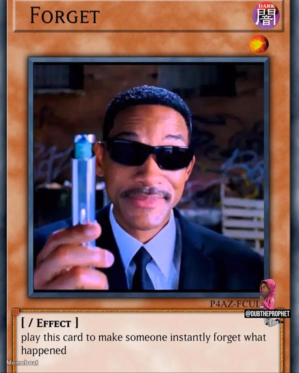 Will Smith Forget Yu-Gi-Oh! Card - meme generator image preview