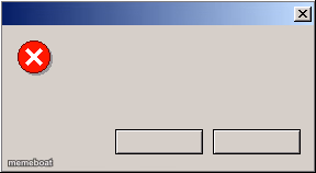 Windows 2000 error message template - meme generator image preview