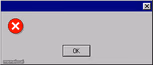 Windows 95 error message one button