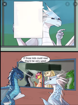 Wings of fire those kids could read they'd be very upset