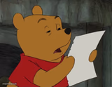 Winnie the Pooh reading