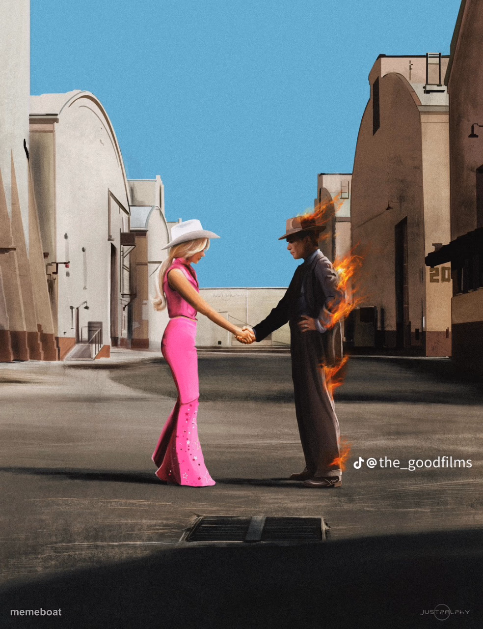 Wish you were here Barbie Oppenheimer - meme generator image preview