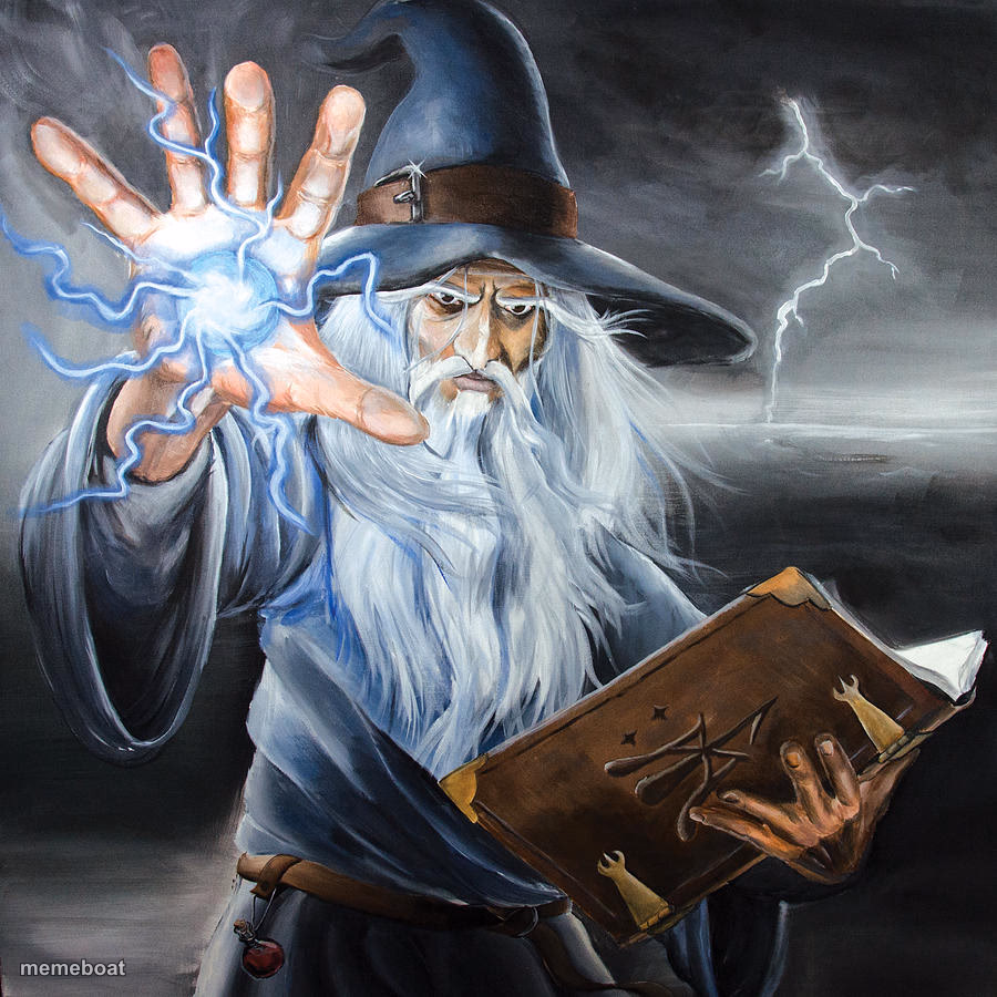 Wizard Casting Spell - meme generator image preview