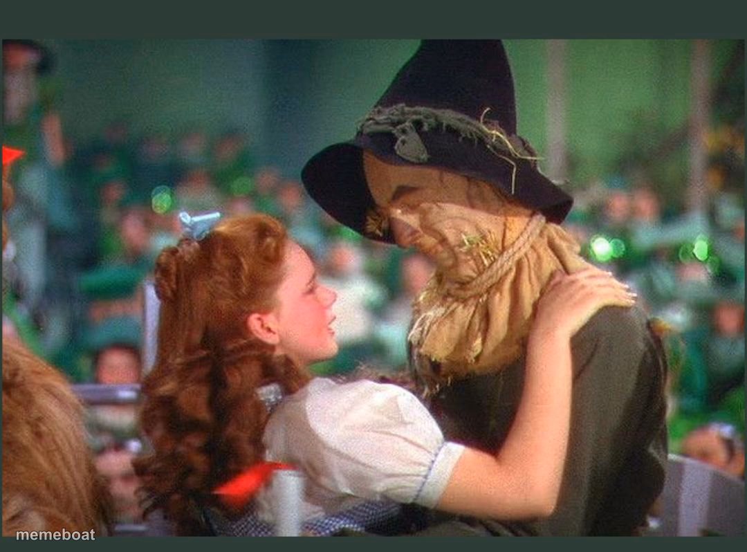 Wizard of Oz Dorothy and Scarecrow - meme generator image preview
