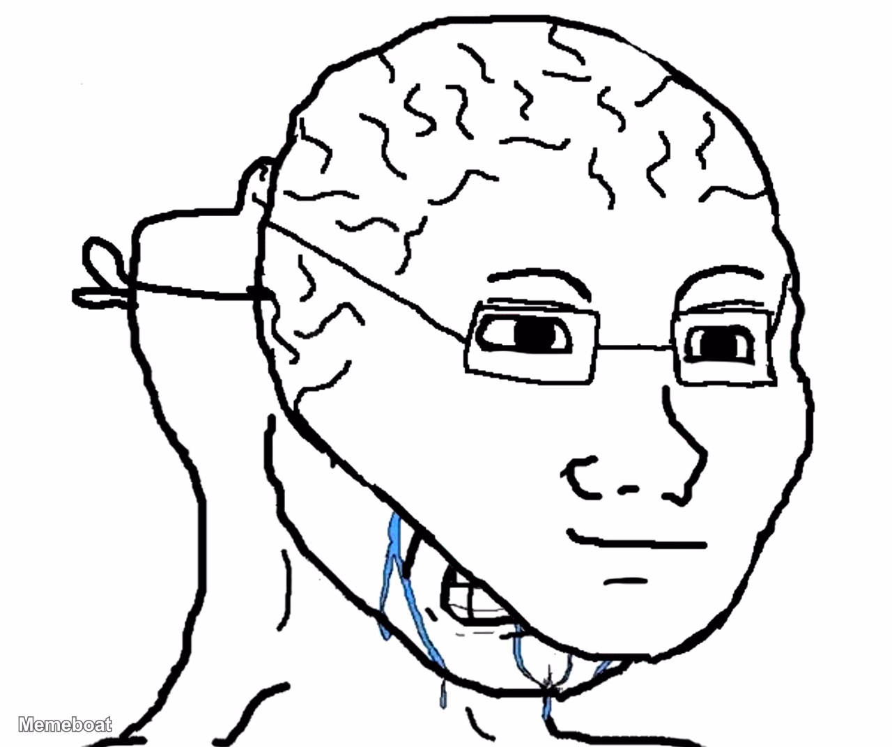 Wojak Brain Mask - meme generator image preview