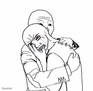 Wojak Crying Hug