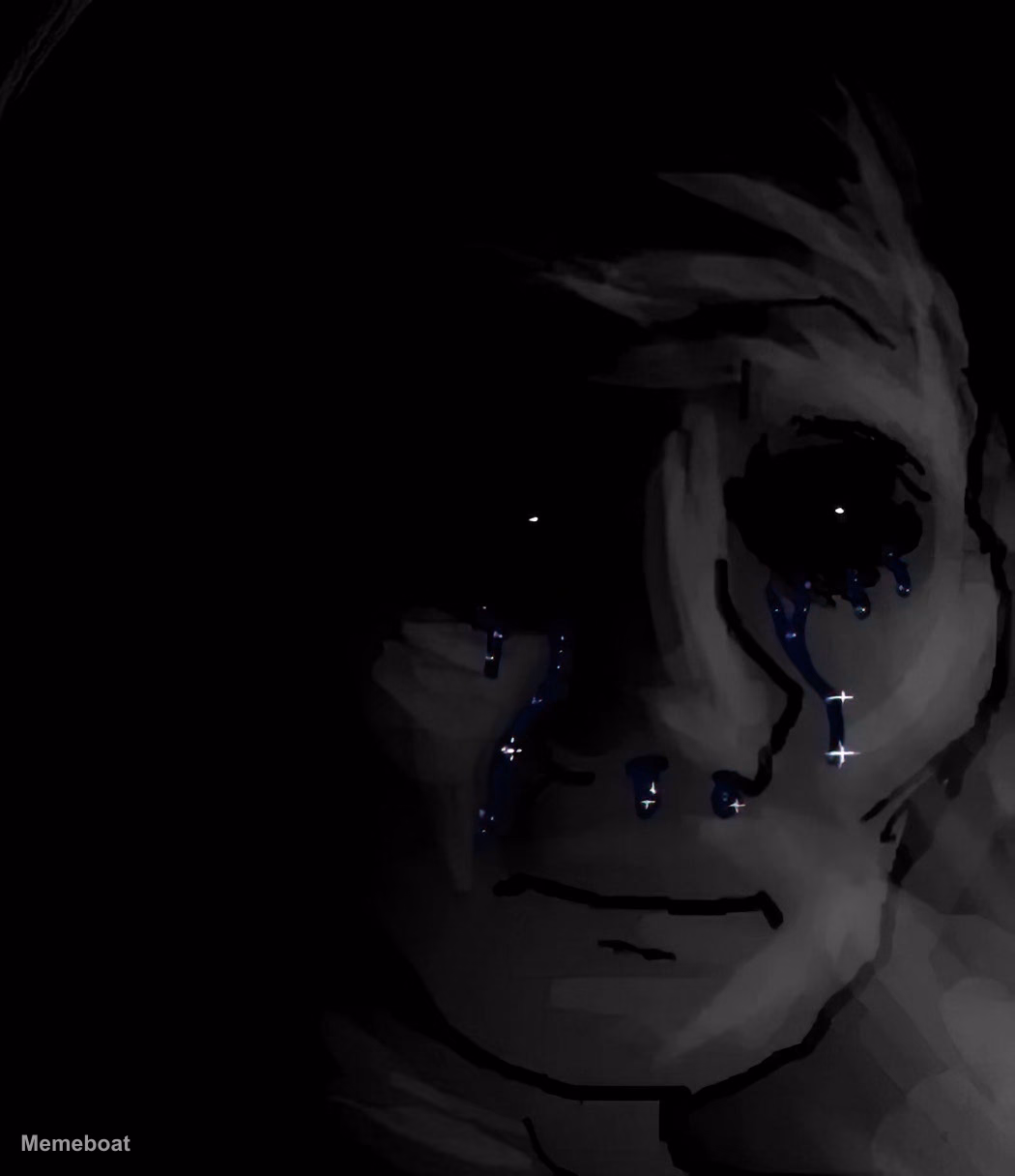 Wojak Glittering Tears - meme generator image preview