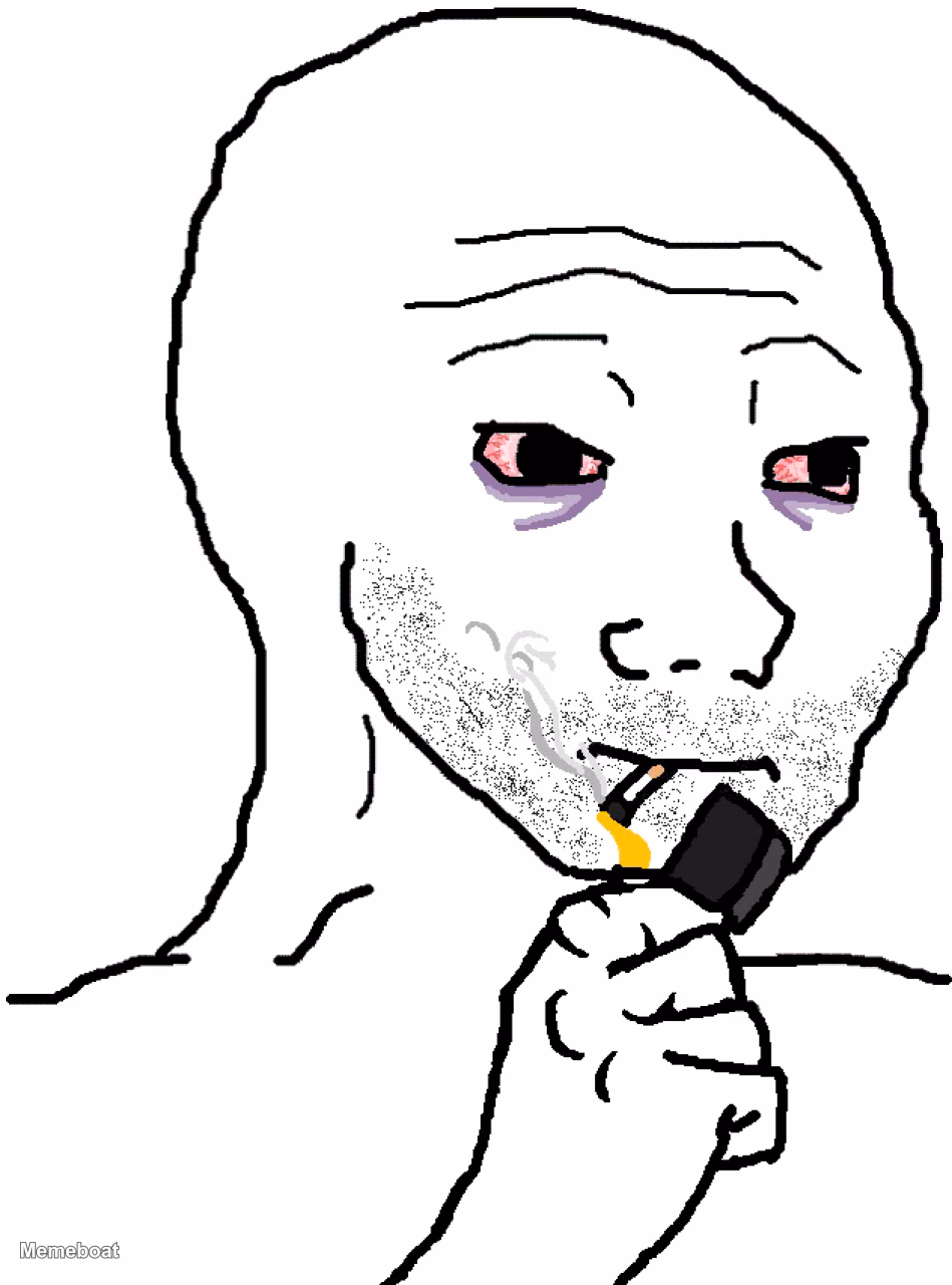 Wojak Smoking - meme generator image preview