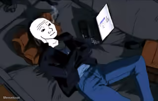 Wojak Smoking on Bed