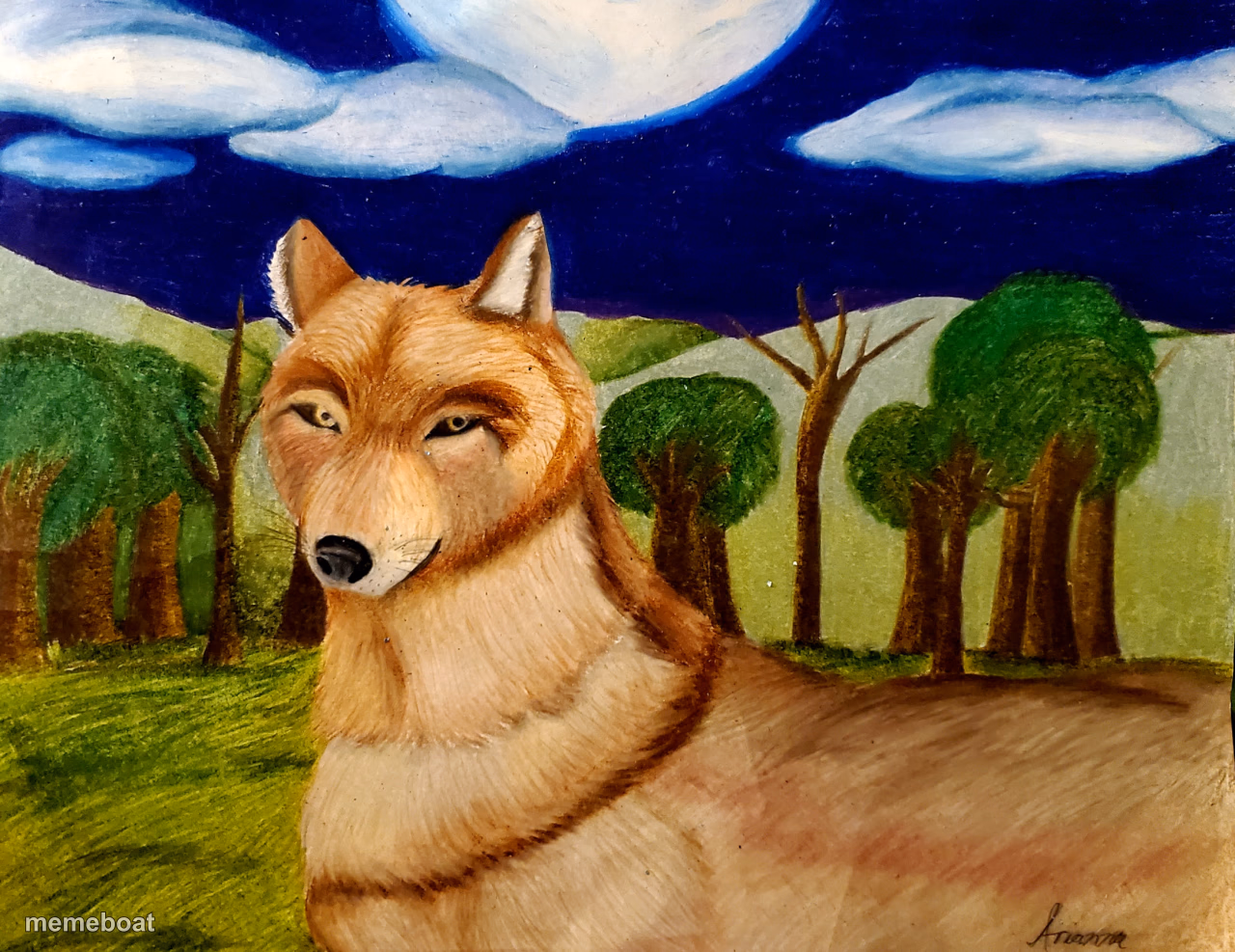 Wolf drawing - meme generator image preview