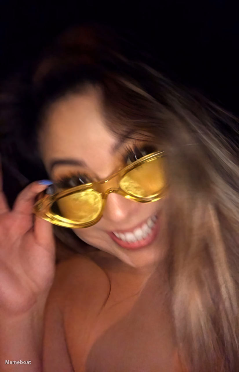 Woman in Yellow Sunglasses - meme generator image preview